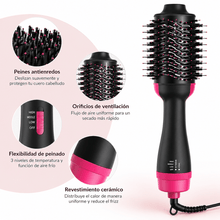 Cargar imagen en el visor de la galería, Cepillo secador y voluminizador Rosa - Beautycel
