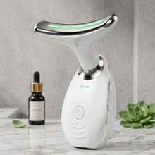 Cargar imagen en el visor de la galería, Masajeador de cara, cuello y papada con vibración y LED - Beautycel
